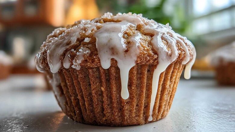 Zucchini Bread Muffins with a Cinnamon Glaze