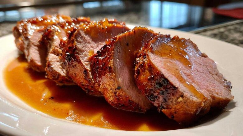 Apple Cider Glazed Pork Tenderloin