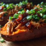 BBQ Pulled Chicken Stuffed Sweet Potatoes