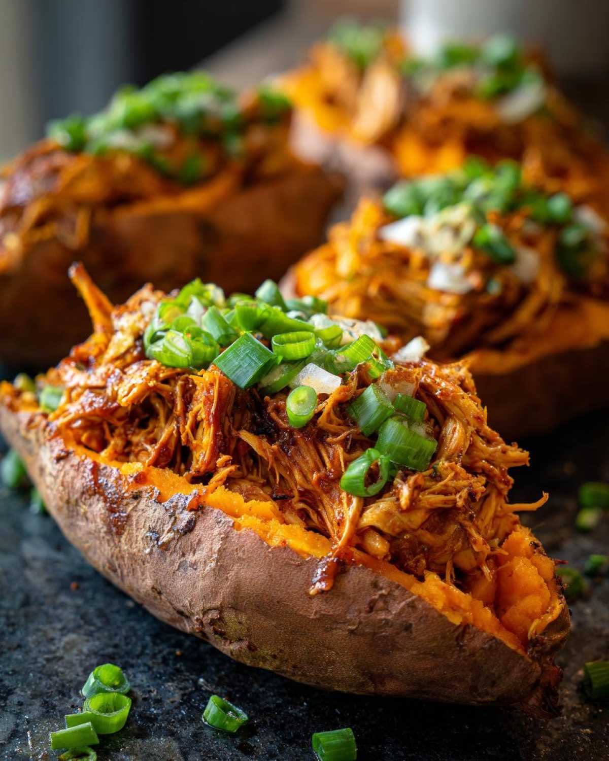 BBQ Pulled Chicken Stuffed Sweet Potatoes - detail 2