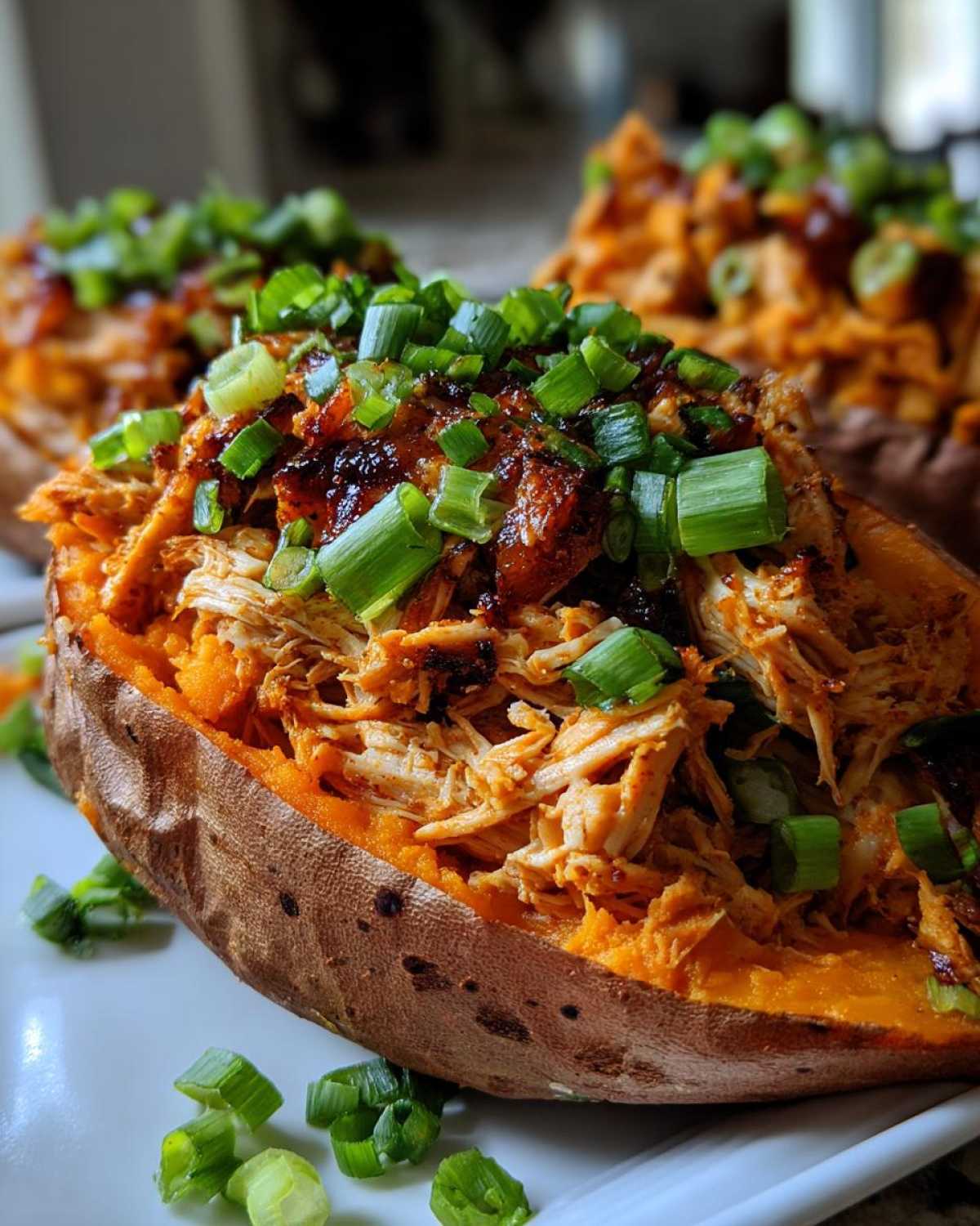 BBQ Pulled Chicken Stuffed Sweet Potatoes - detail 3