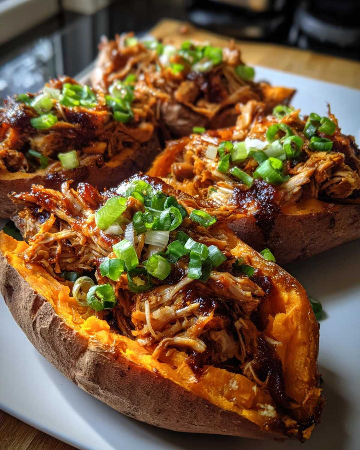 BBQ Pulled Chicken Stuffed Sweet Potatoes - detail 4