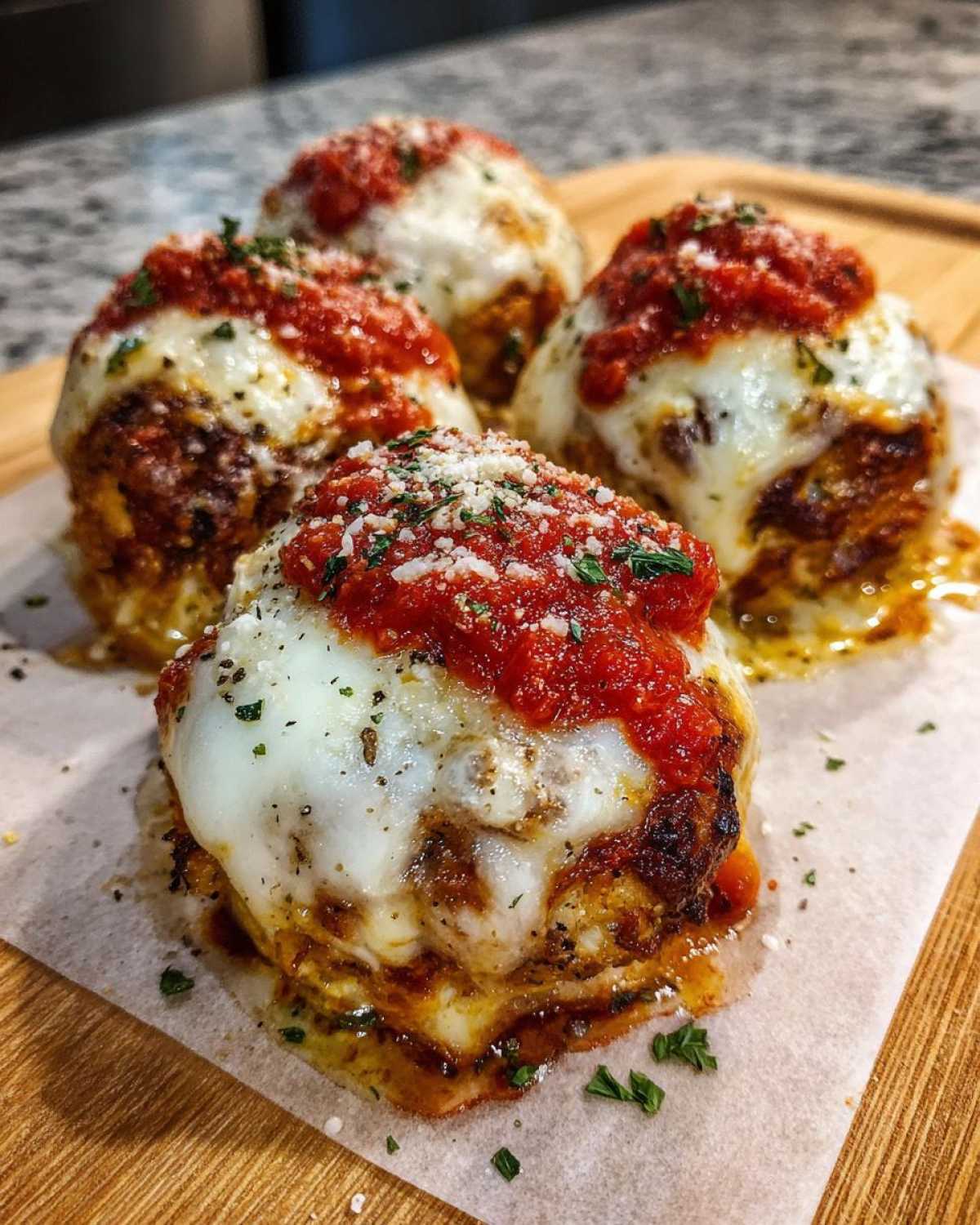 Baked Chicken Parmesan Meatballs - detail 1