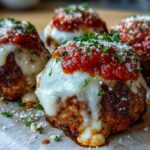 Baked Chicken Parmesan Meatballs
