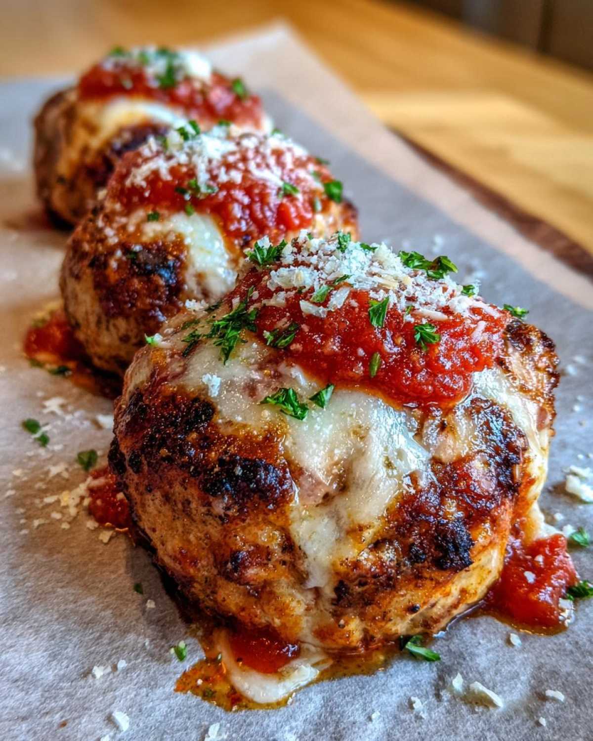 Baked Chicken Parmesan Meatballs - detail 2