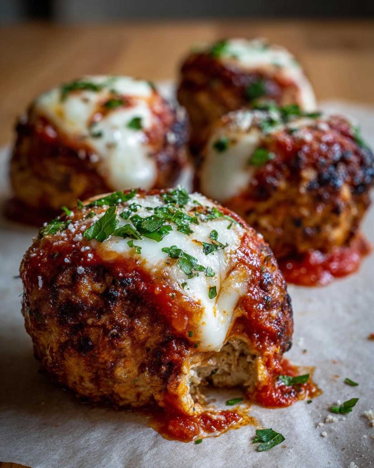 Baked Chicken Parmesan Meatballs - detail 3