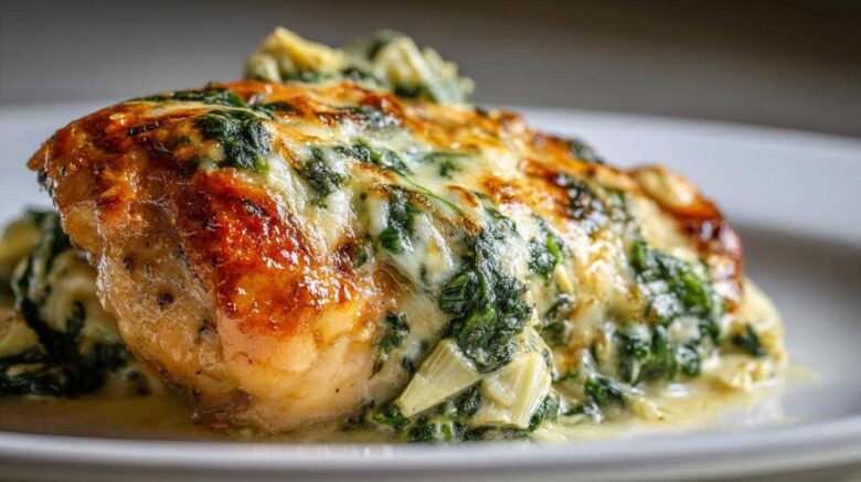Baked Spinach Artichoke Chicken