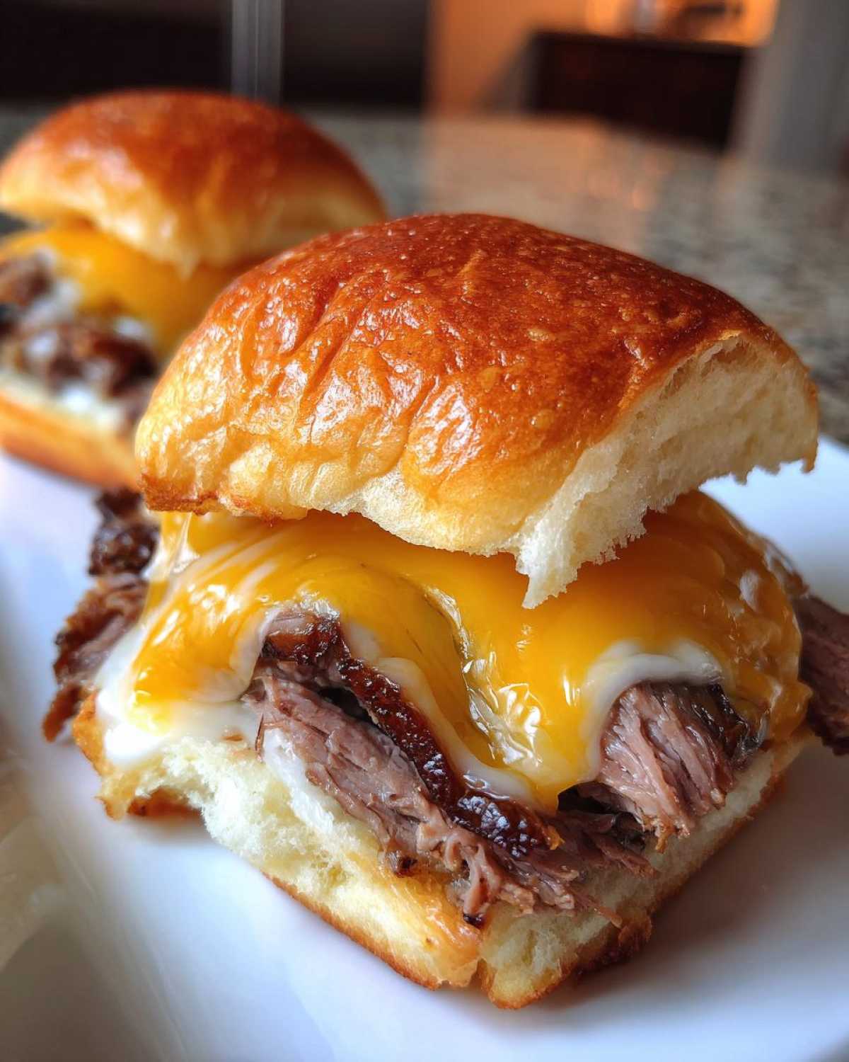 Beef and Cheddar Sliders - detail 1