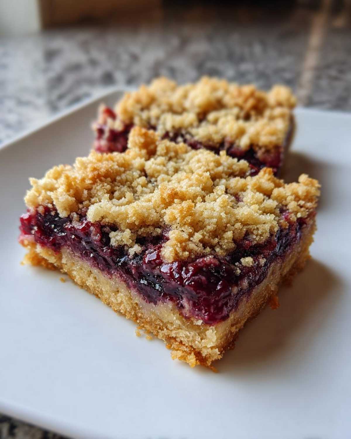 Blackberry Jam Crumble Bars - detail 1