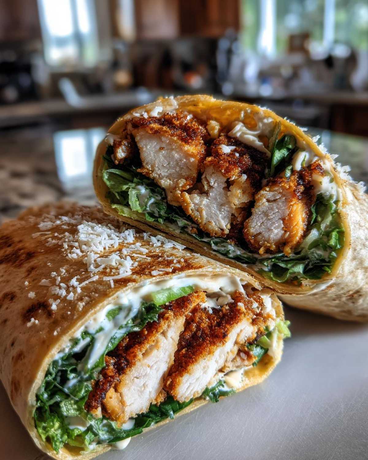 Blackened Chicken Caesar Wraps - detail 2