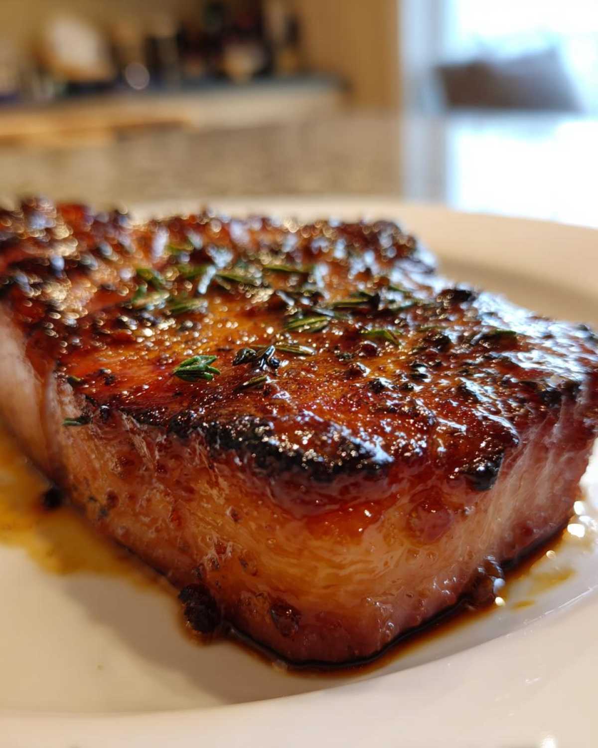 Brown Sugar Glazed Ham Steak - detail 2