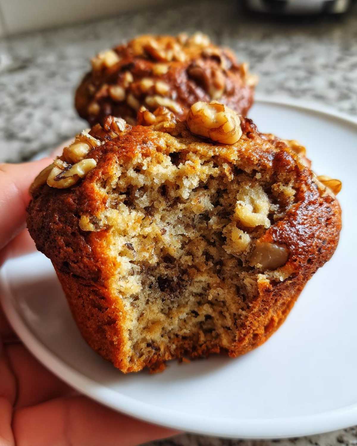 Brown Sugar Walnut Banana Muffins - detail 3