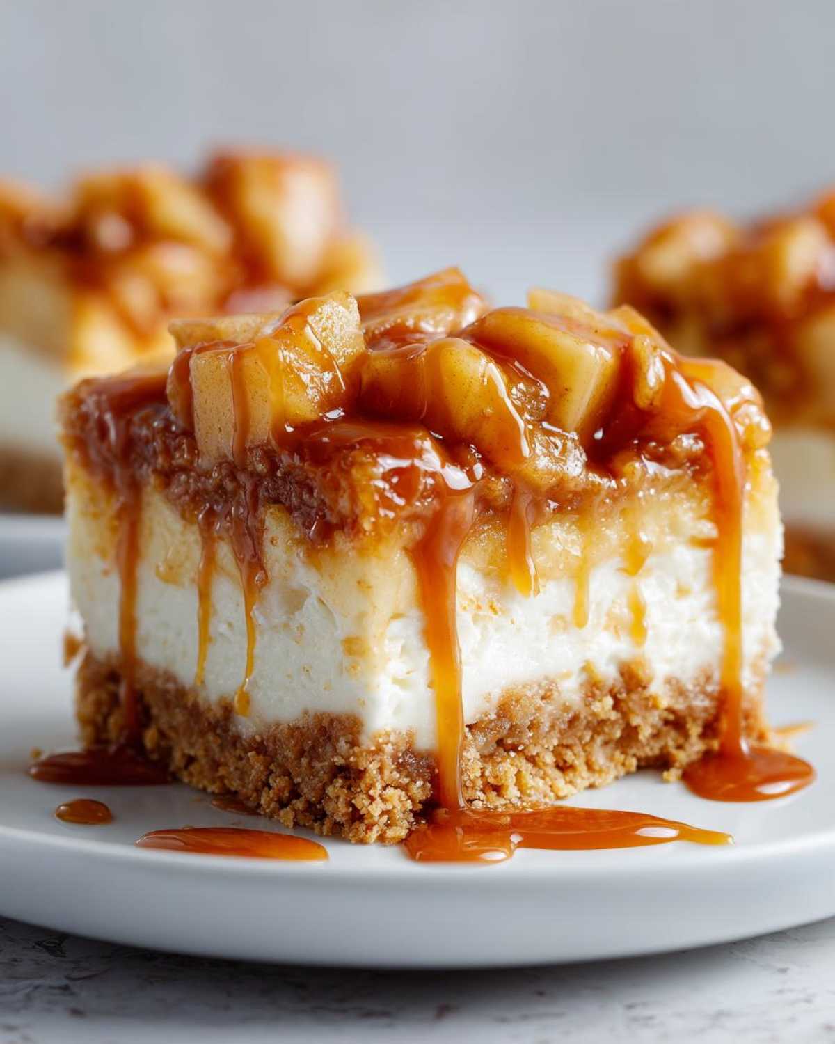 Caramel Apple Cheesecake Bars - detail 4