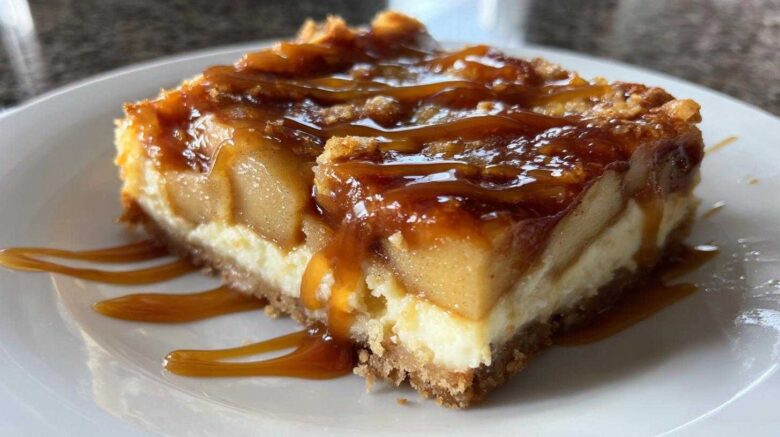 Caramel Apple Cheesecake Bars