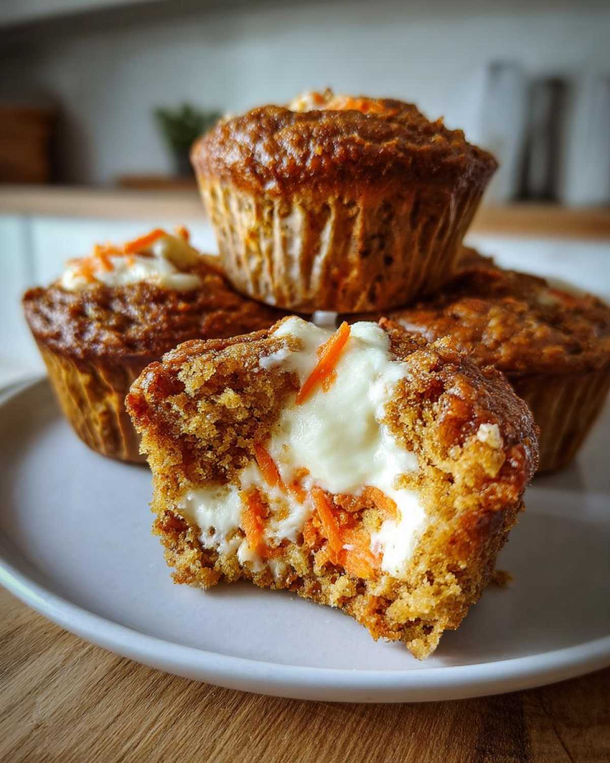 Carrot Cake Muffins with Cream Cheese Filling - detail 2