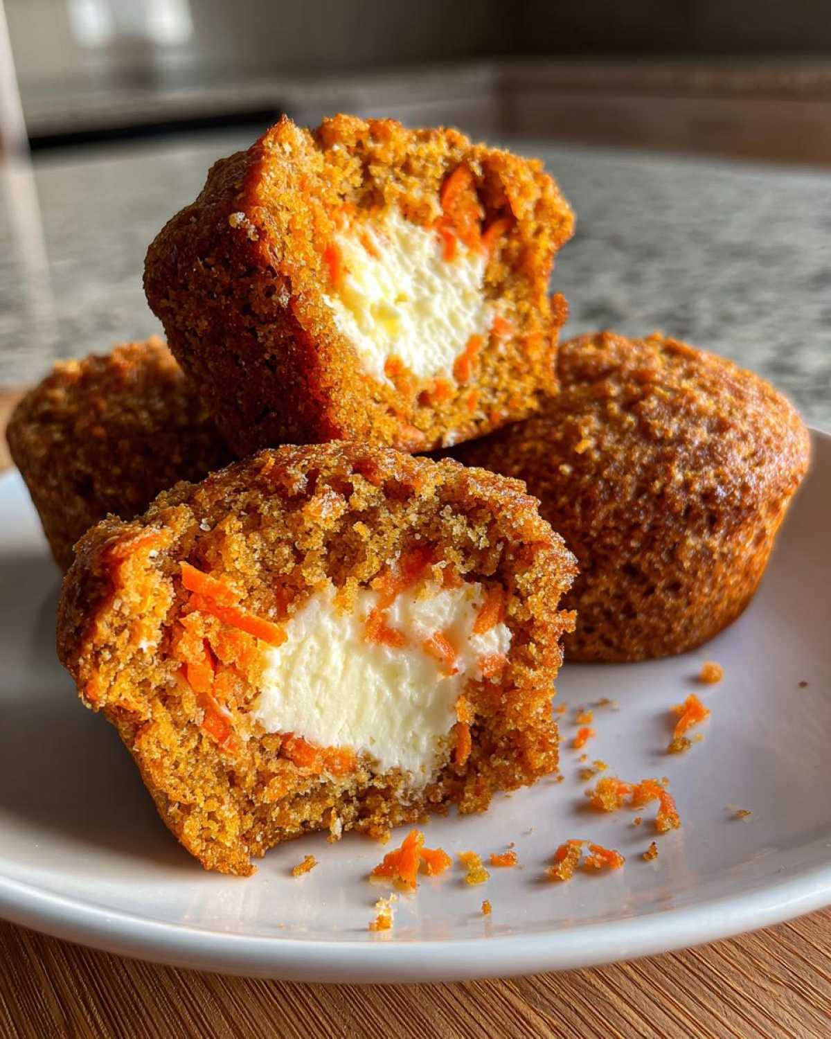 Carrot Cake Muffins with Cream Cheese Filling - detail 3