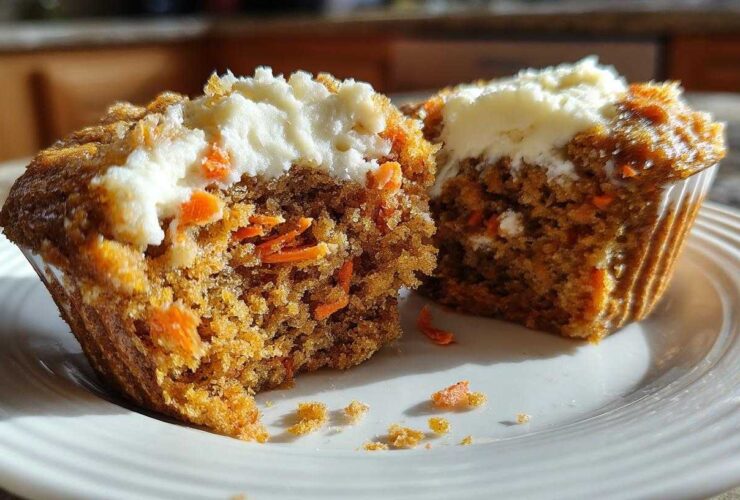 Carrot Cake Muffins with Cream Cheese Filling