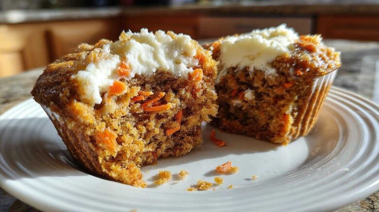 Carrot Cake Muffins with Cream Cheese Filling