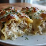 Chicken Alfredo Lasagna Roll-Ups