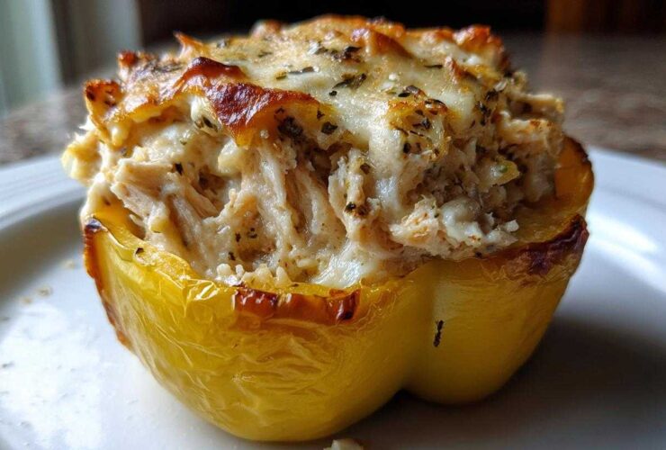 Chicken Alfredo Stuffed Peppers