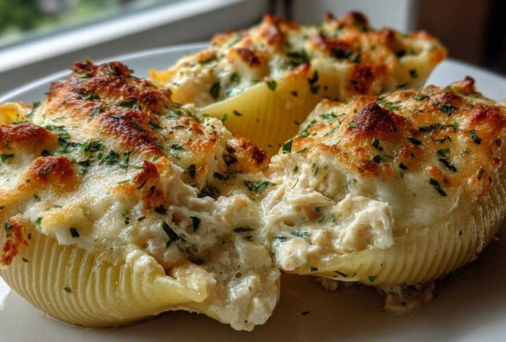 Chicken Alfredo Stuffed Shells