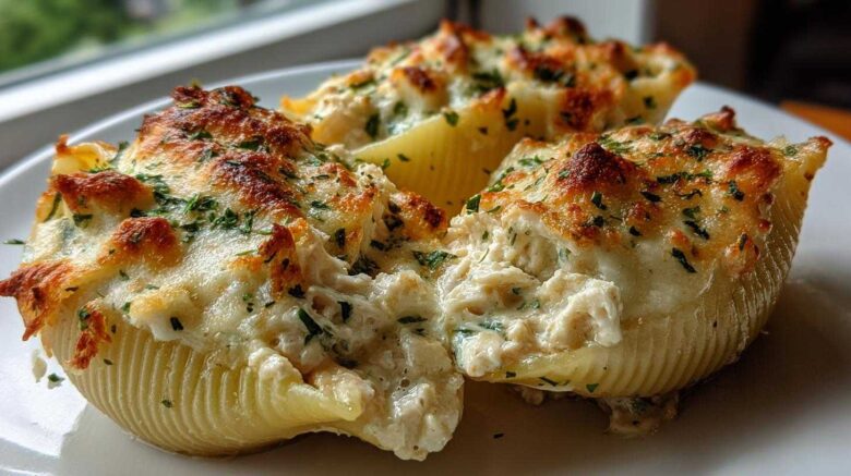 Chicken Alfredo Stuffed Shells