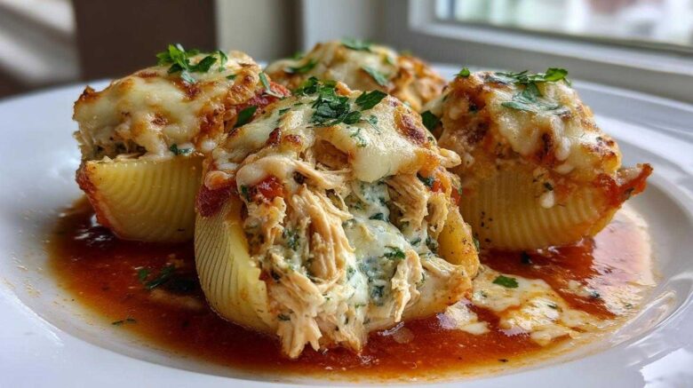 Chicken Pesto Stuffed Shells