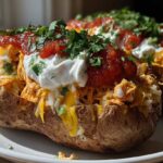 Chicken Taco Stuffed Potatoes