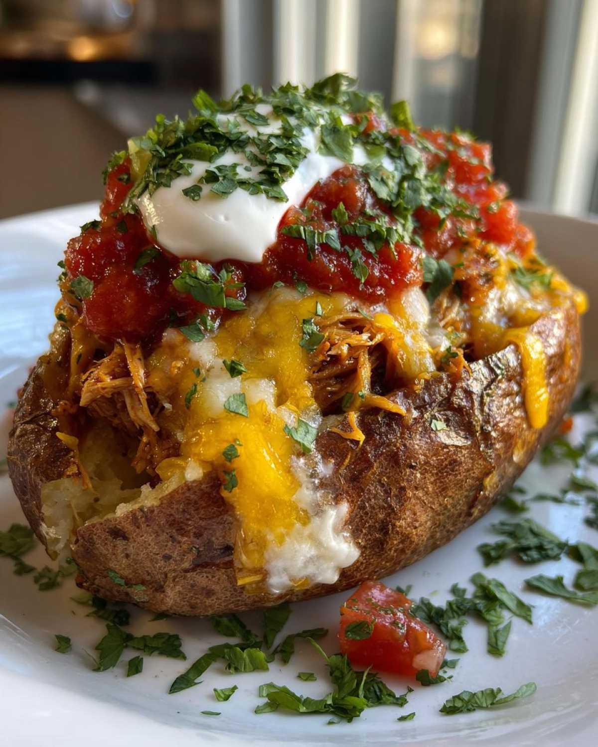 Chicken Taco Stuffed Potatoes - detail 3