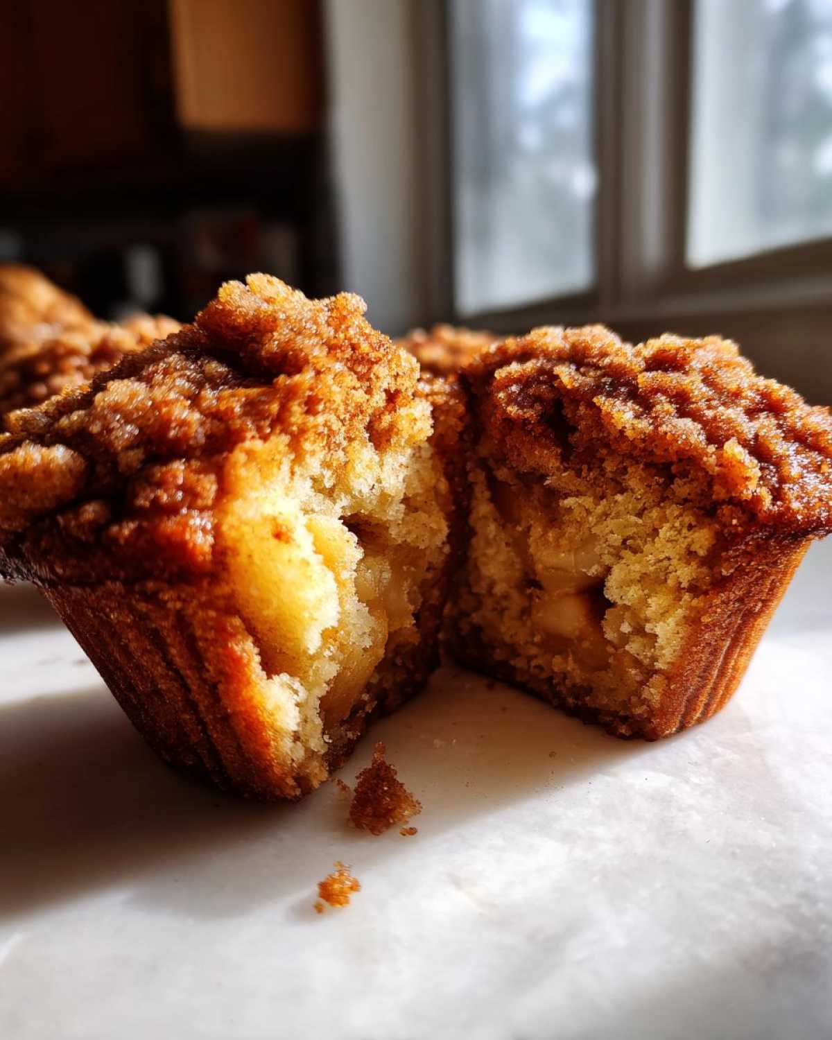 Cinnamon Apple Crumble Muffins - detail 1