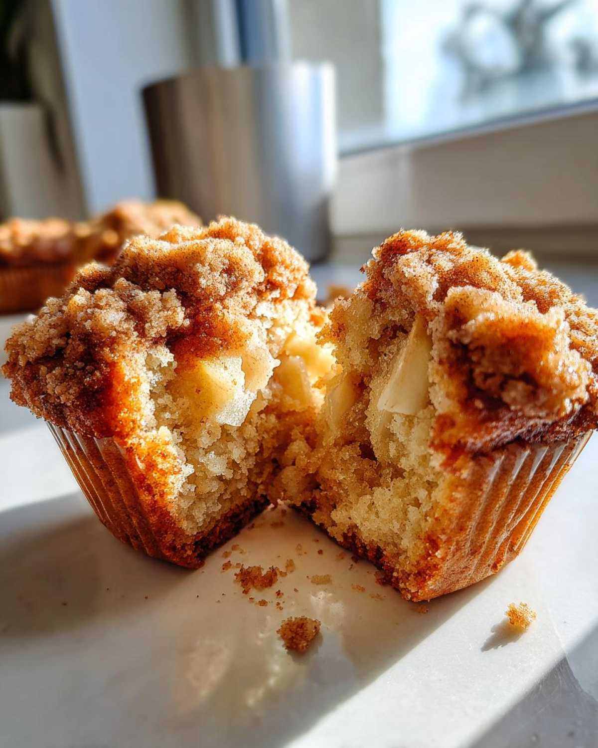 Cinnamon Apple Crumble Muffins - detail 2