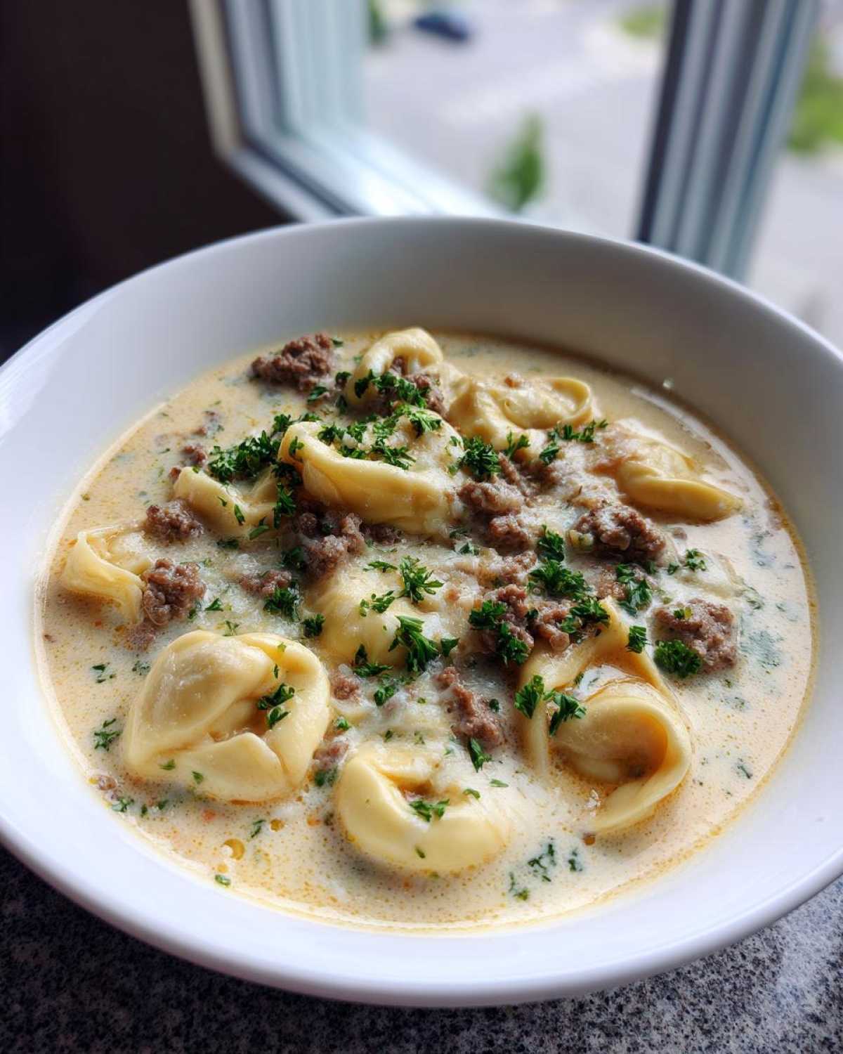 Creamy Beef Tortellini Soup - detail 1