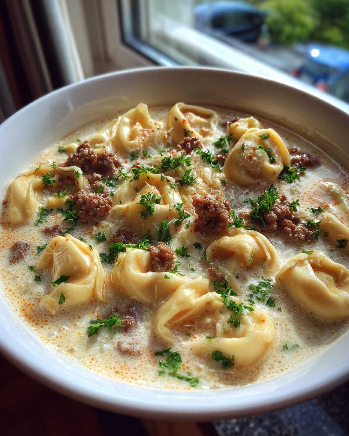 Creamy Beef Tortellini Soup - detail 3