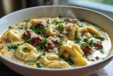 Creamy Beef Tortellini Soup
