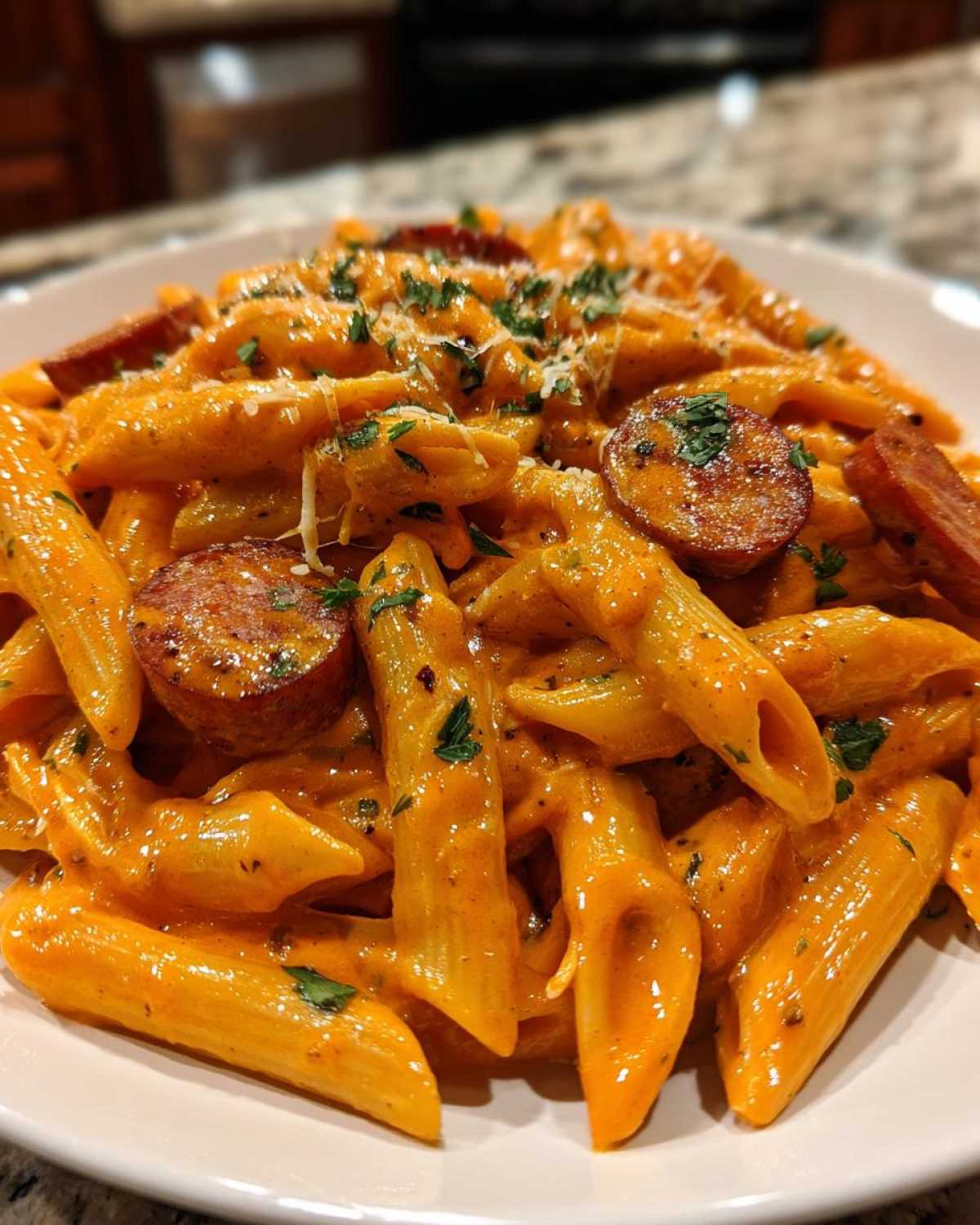 Creamy Cajun Sausage Pasta - detail 1
