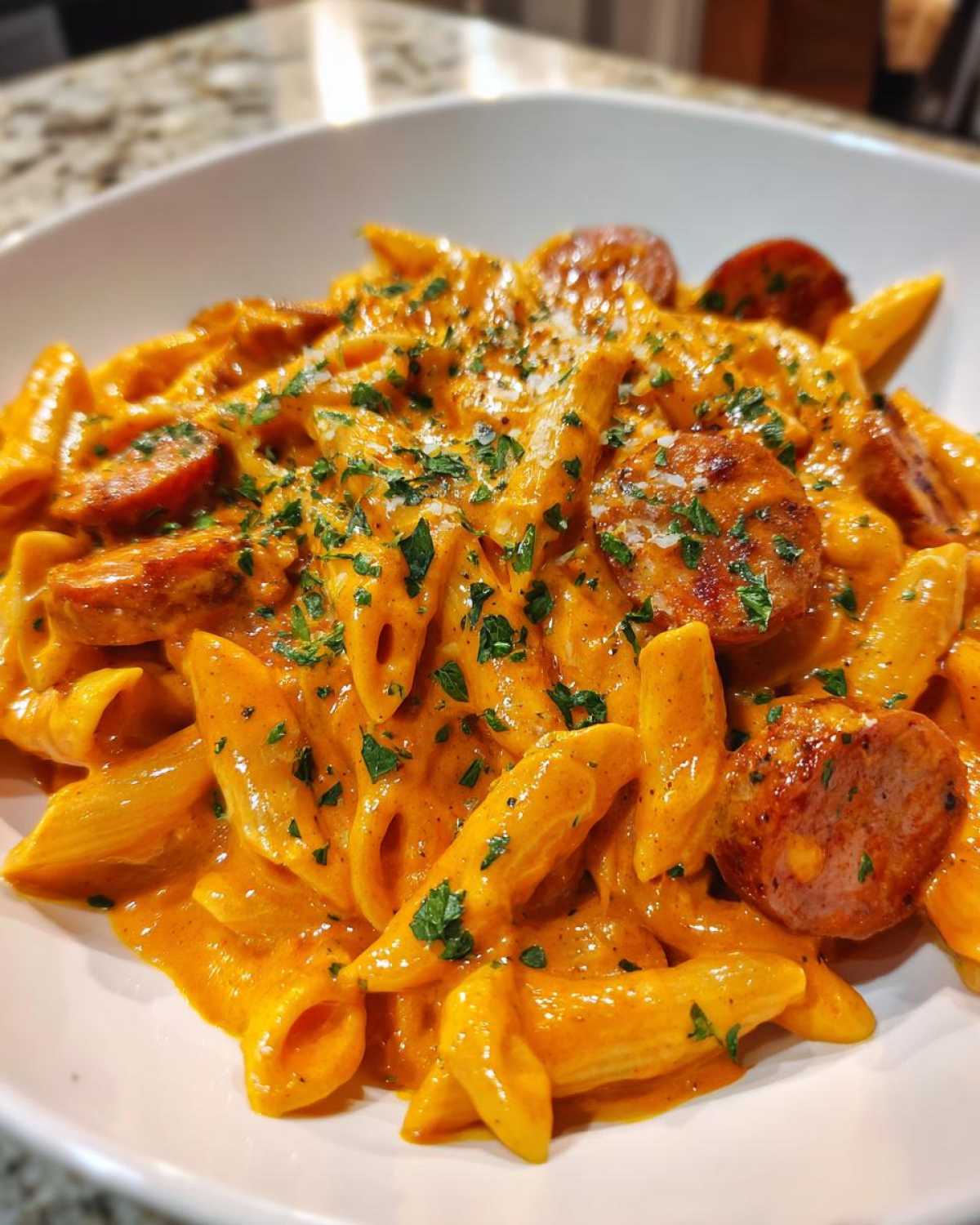 Creamy Cajun Sausage Pasta - detail 2
