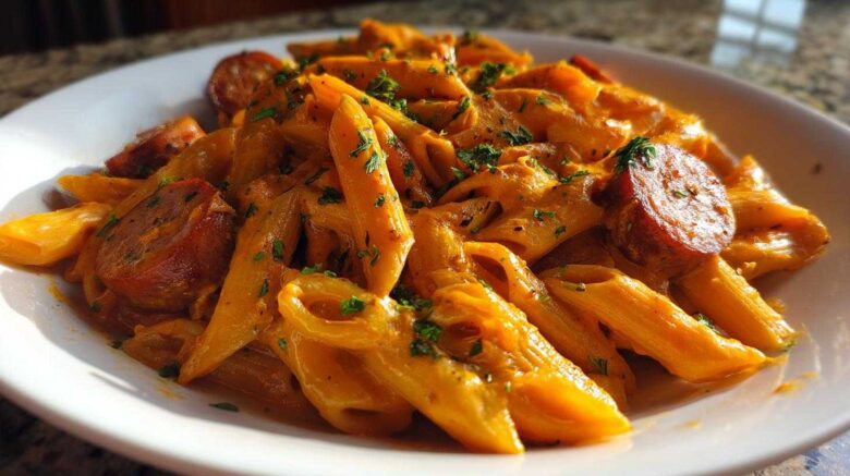 Creamy Cajun Sausage Pasta