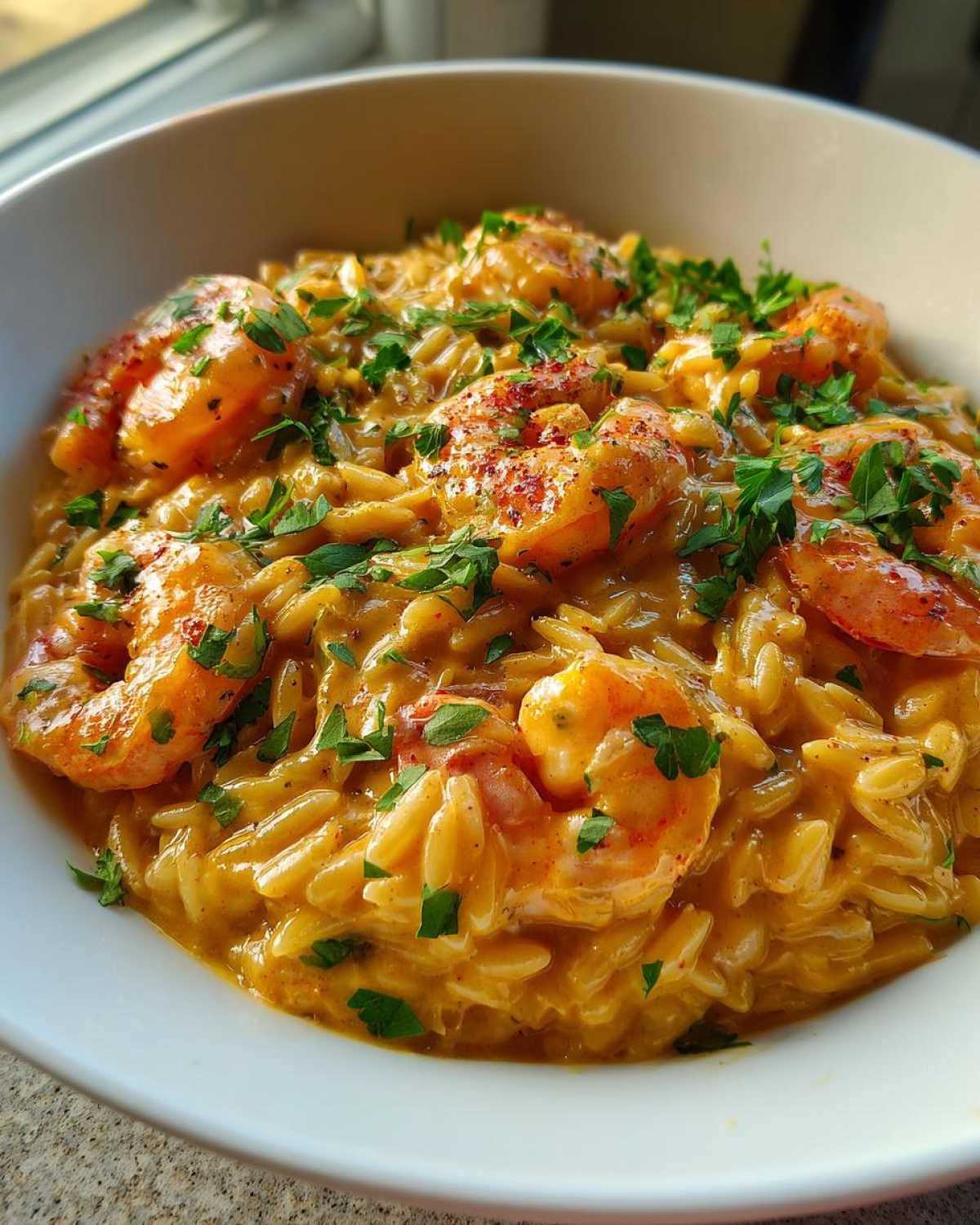 Creamy Cajun Shrimp Orzo - detail 1