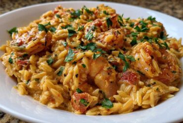 Creamy Cajun Shrimp Orzo