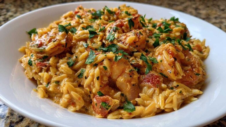 Creamy Cajun Shrimp Orzo