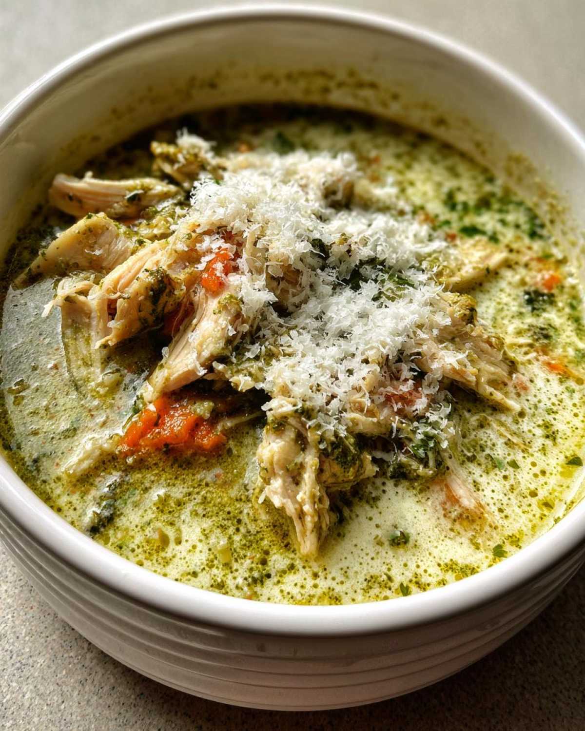 Creamy Chicken Pesto Soup - detail 4