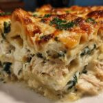 Creamy Chicken and Spinach Lasagna