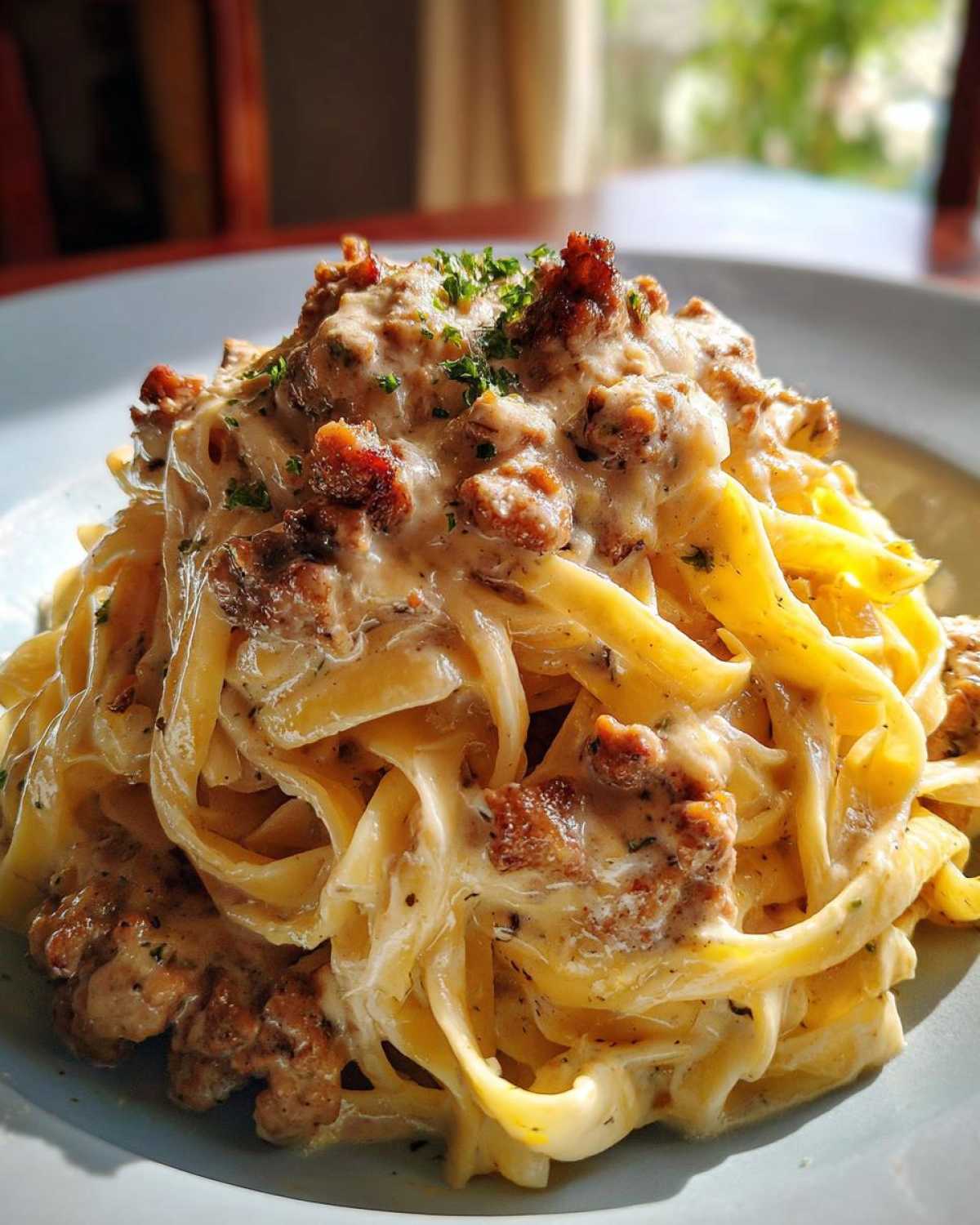 Creamy Garlic Sausage Pasta - detail 2