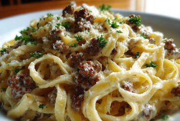 Creamy Garlic Sausage Pasta