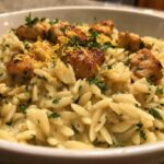 Creamy Lemon Orzo with Chicken