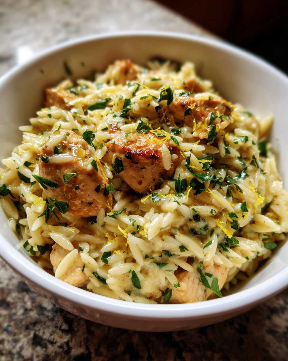 Creamy Lemon Orzo with Chicken - detail 2