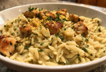 Creamy Lemon Orzo with Chicken
