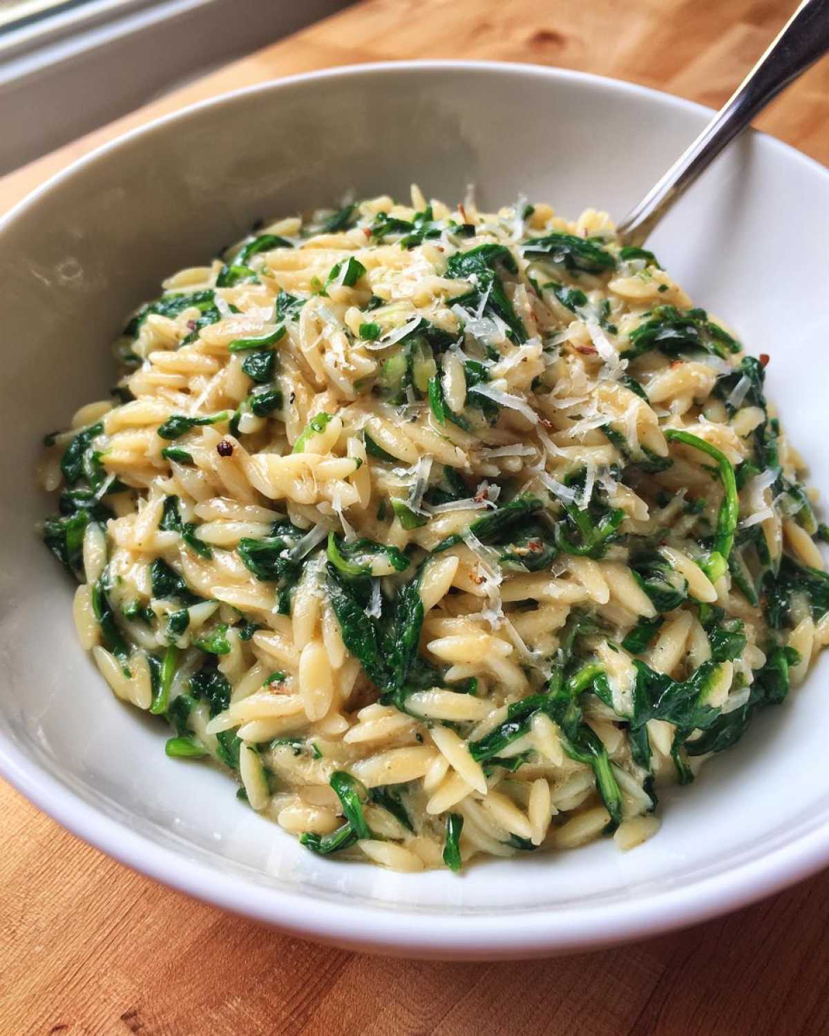 Creamy Lemon Spinach Orzo - detail 1