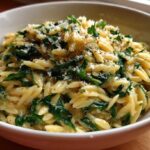 Creamy Lemon Spinach Orzo