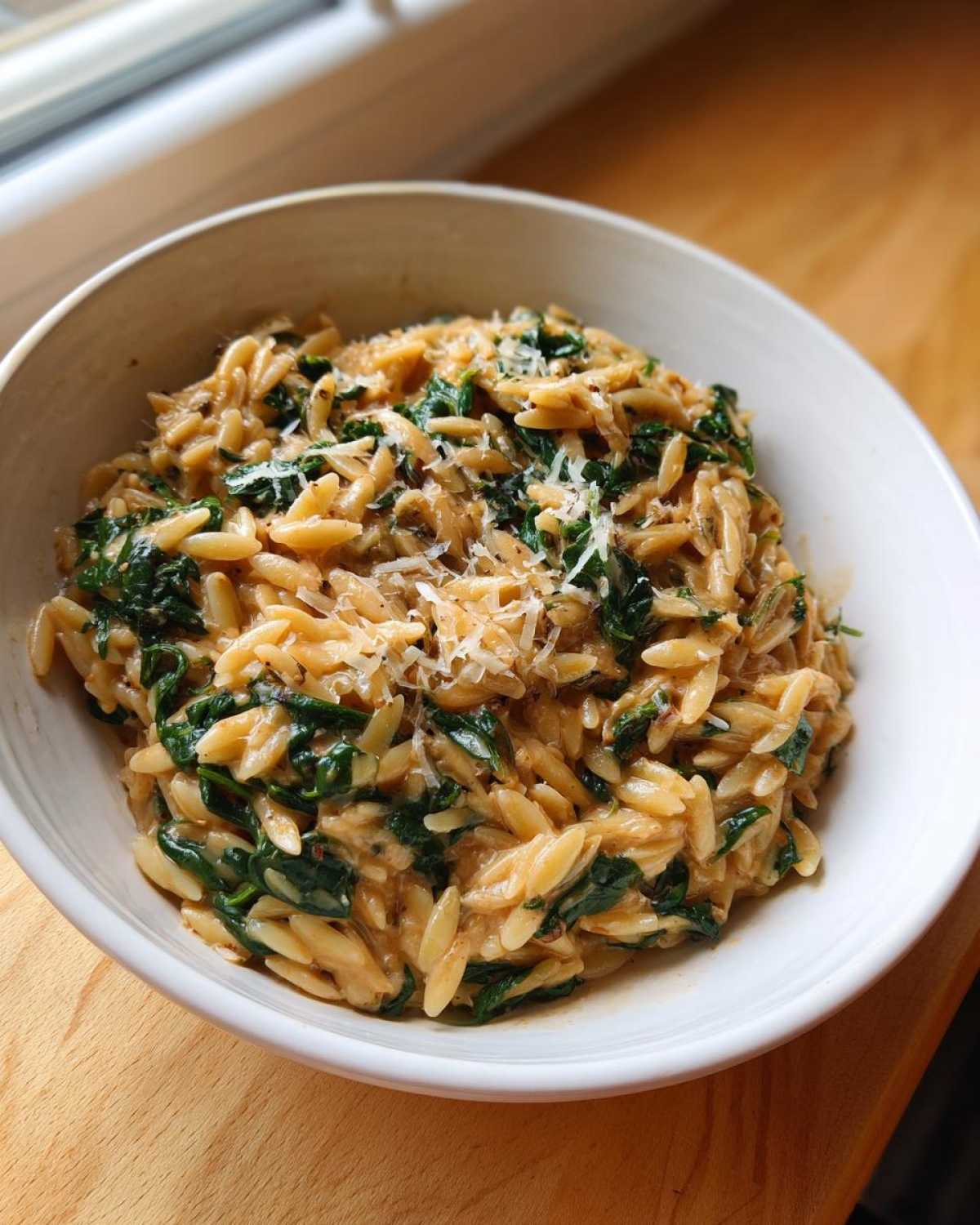 Creamy Lemon Spinach Orzo - detail 3
